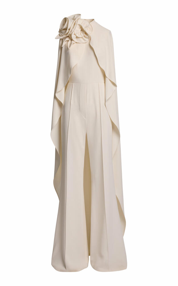 Elie Saab - Cape-Detailed Cady Jumpsuit - White Cover