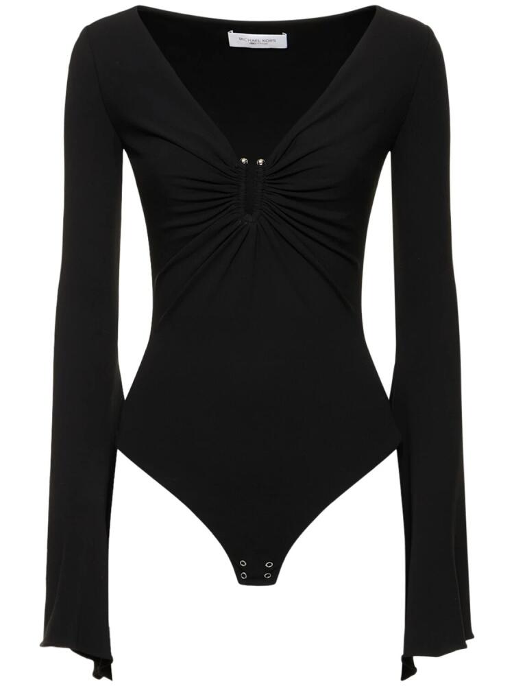 MICHAEL KORS COLLECTION Stretch Viscose Jersey Bodysuit Cover