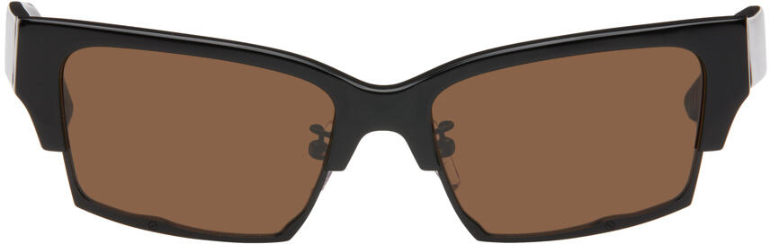 Eckhaus Latta SSENSE Exclusive Black & Brown 'The Club' Sunglasses Cover