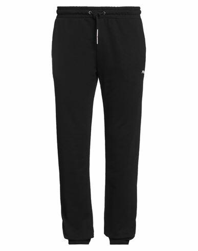 Fila Man Pants Black Cotton, Polyester Cover