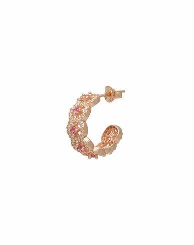 Kurshuni Mini Entourage Circle Hoop Earring Woman Single Earring Rose gold 925/1000 Silver, Cubic zirconia Cover