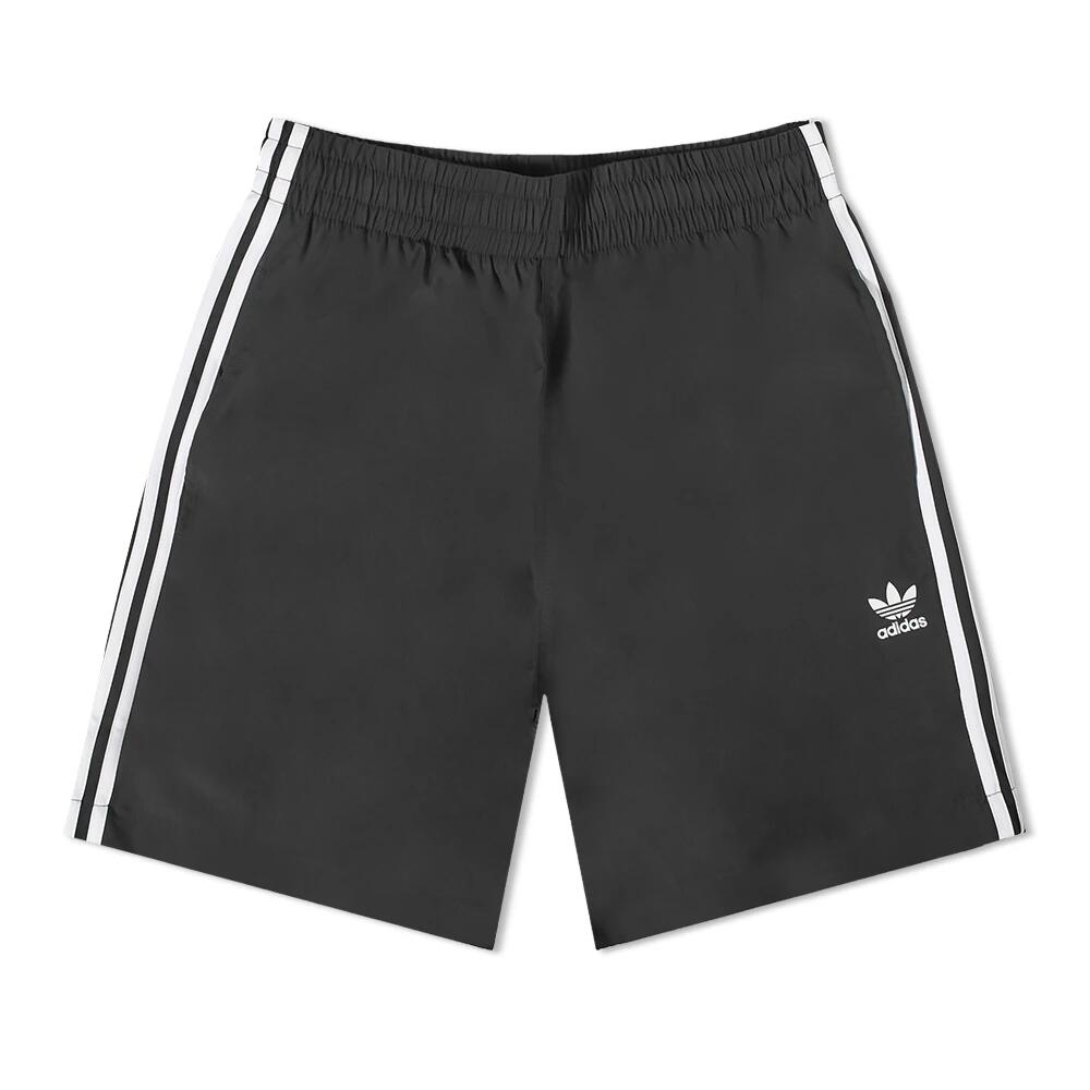 Adidas Men's 3 Stripe Swim Shorts in Black Cover