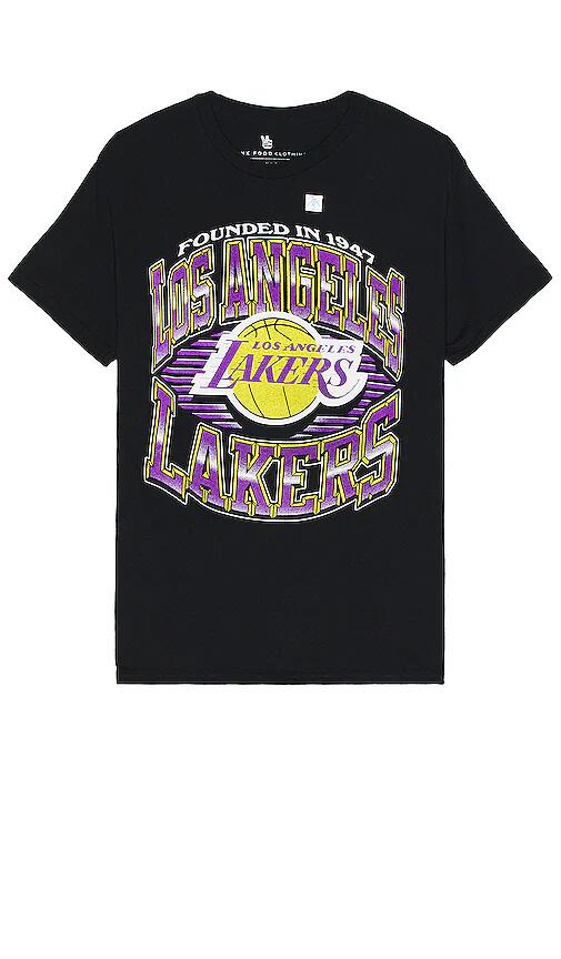 Junk Food Lakers Chrome Lines Flea Market Tee in Black Cover