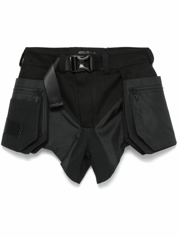 Mugler technical fabric cargo shorts - Black Cover