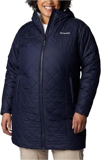 Columbia Plus Size Copper Crest Long Jacket (Dark Nocturnal) Women's Coat Cover