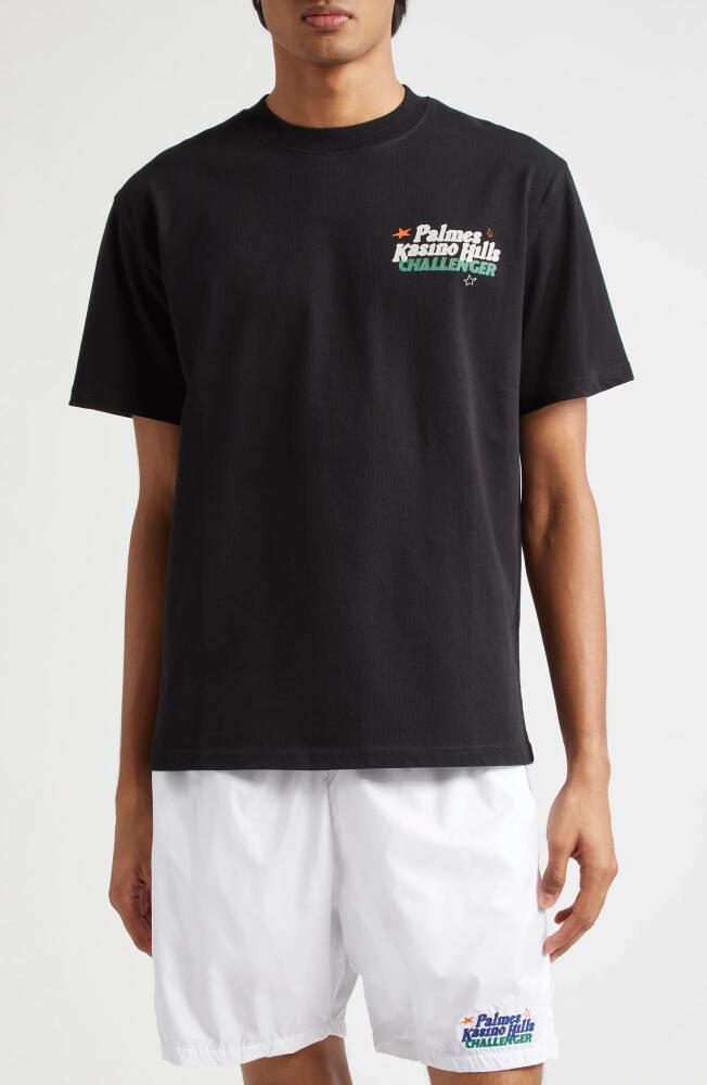 PALMES Kasino Hills Challenger Cotton Graphic T-Shirt in Black Cover