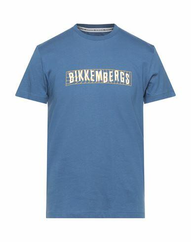 Bikkembergs Man T-shirt Slate blue Cotton Cover