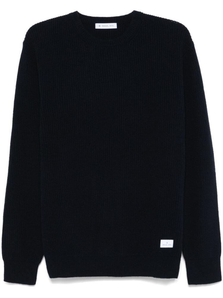 Manuel Ritz crew-neck sweater - Blue Cover