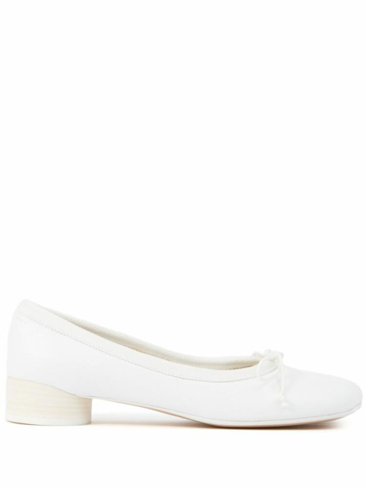 MM6 Maison Margiela 30mm Anatomic Ballerinas - White Cover