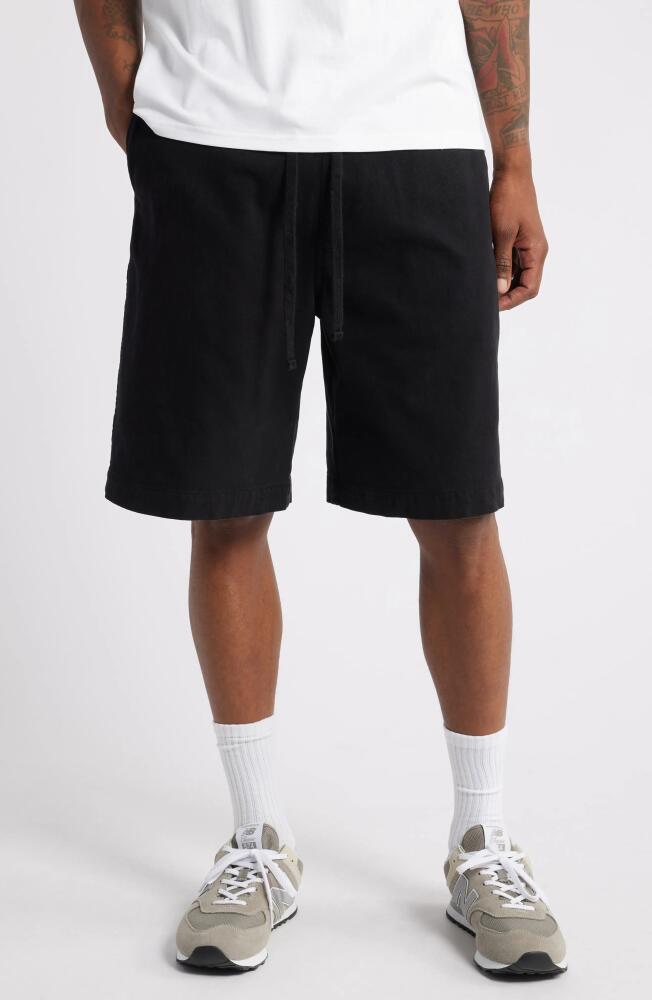 Carhartt Work In Progress Floyde Relaxed Fit Twill Shorts in Black Garment Dyed Cover