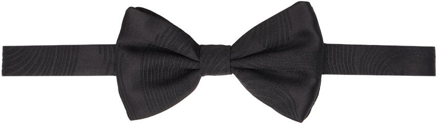 Dries Van Noten Black Swirl Bow Tie Cover