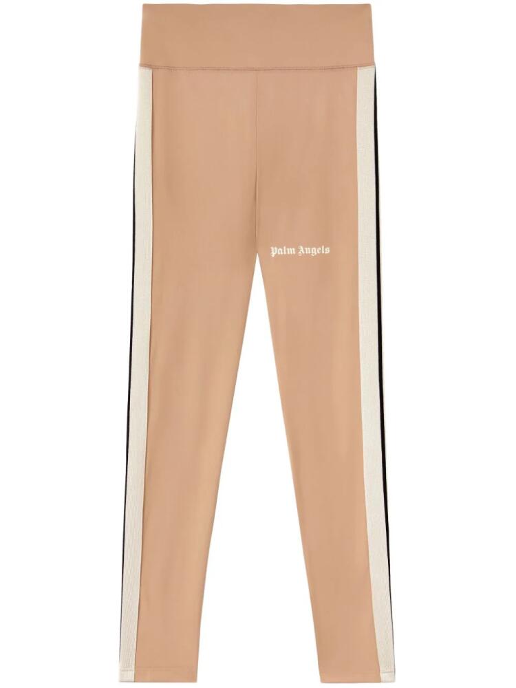 Palm Angels logo-print track leggings - Neutrals Cover