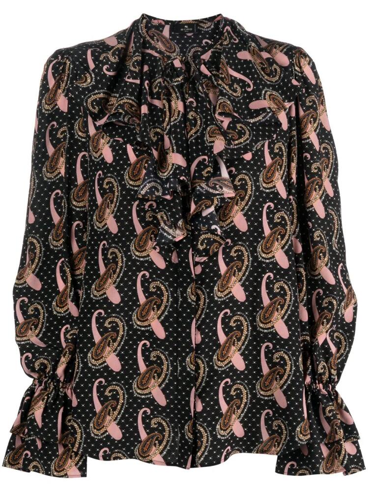 ETRO paisley-print silk blouse - Black Cover