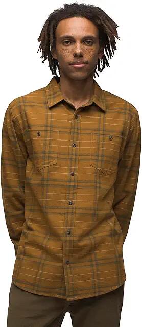 Prana Dolberg Flannel Shirt Slim Fit (Antique Bronze) Men's Clothing Cover