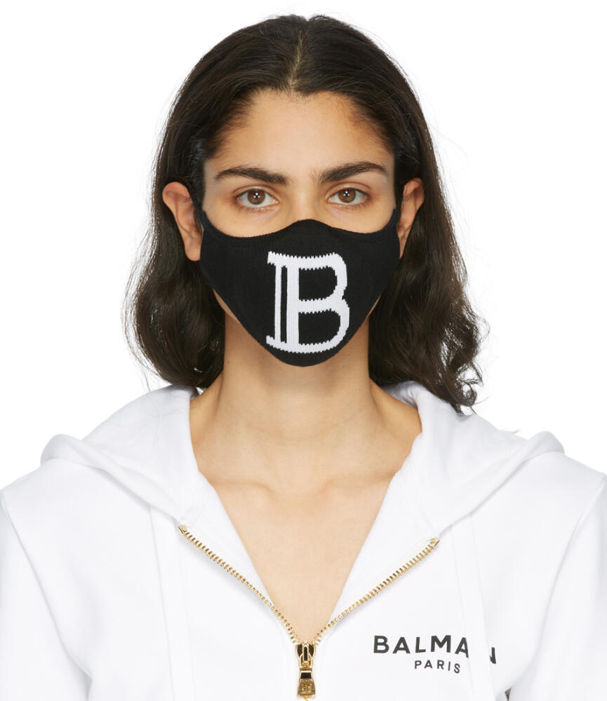 Balmain Black Logo Mask Cover