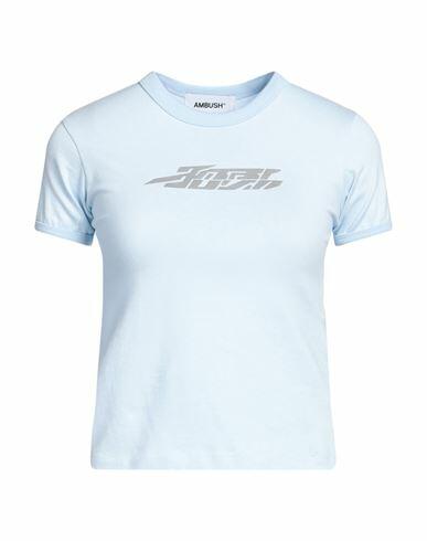 Ambush Woman T-shirt Sky blue Cotton, Polyurethane Cover