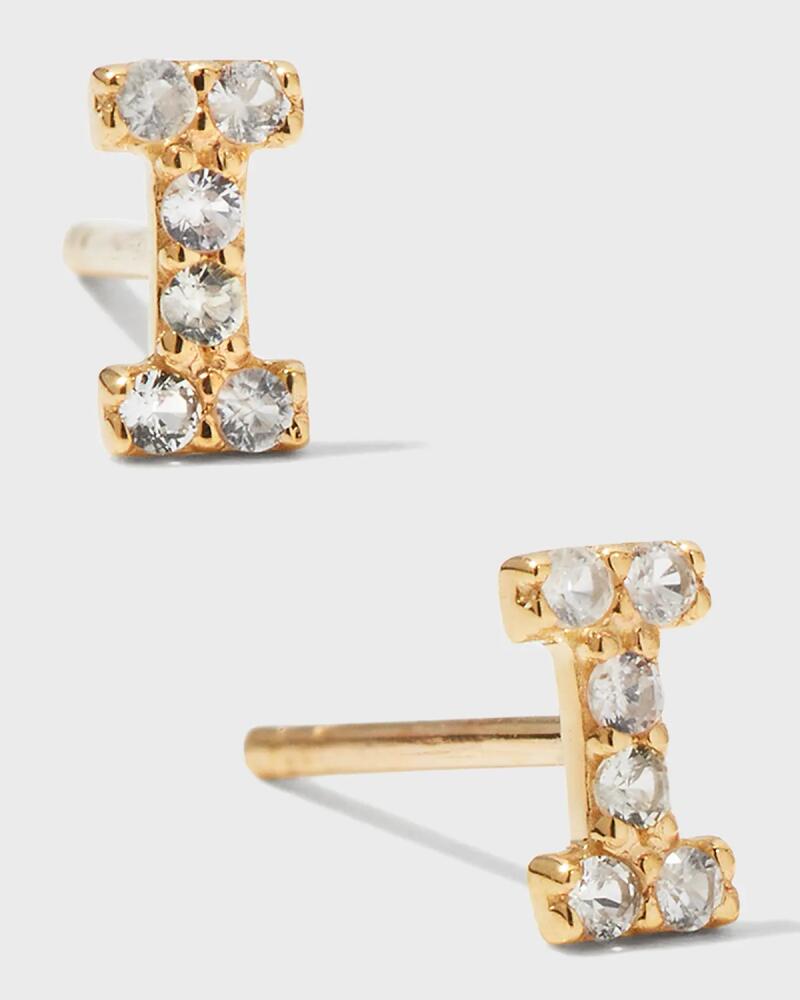 Tai White Sapphire Initial Stud Earring, Single Cover