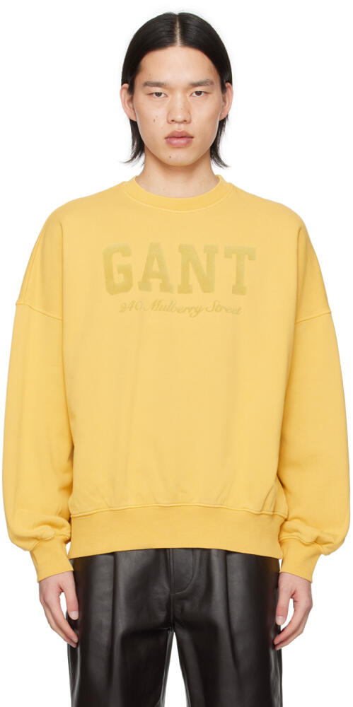 GANT 240 MULBERRY STREET Yellow Flocked Sweatshirt Cover