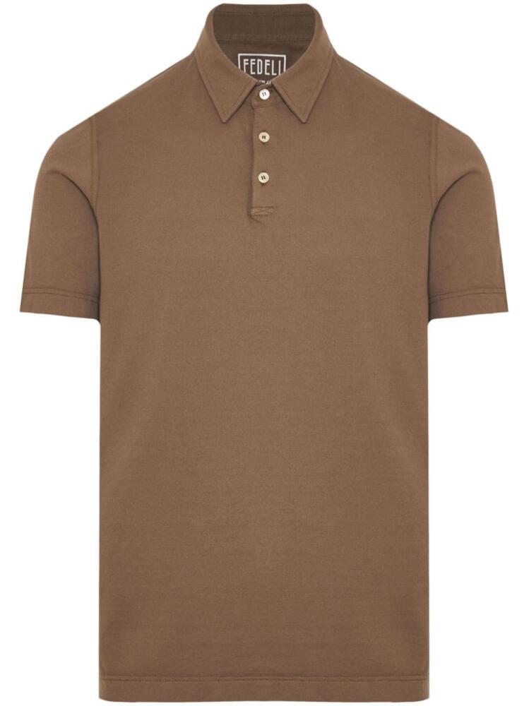 Fedeli Alby jersey polo shirt - Brown Cover