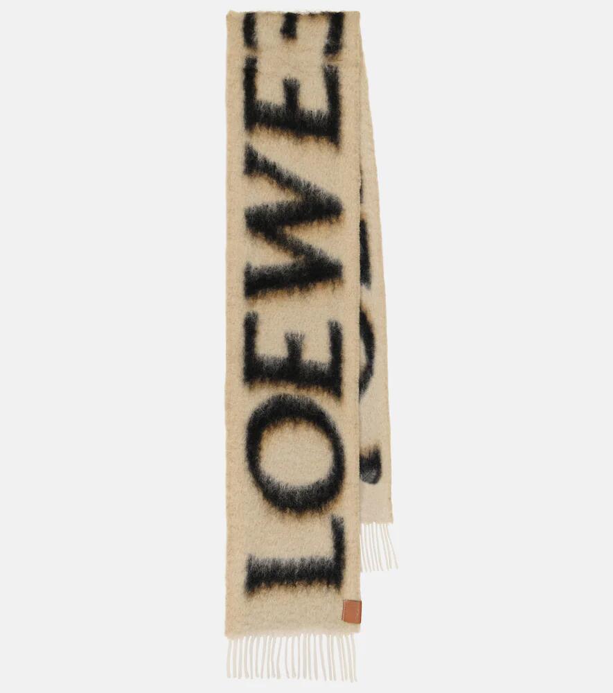 Loewe Logo jacquard wool-blend scarf Cover