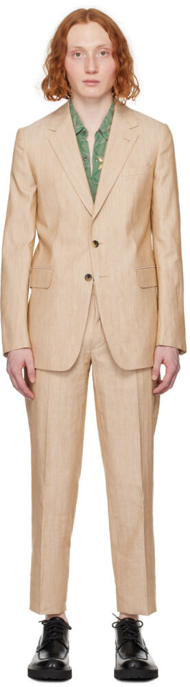 Dries Van Noten Tan Notched Suit Cover