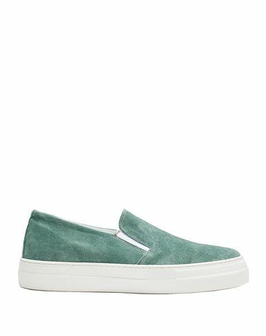 8 By Yoox Leather Low-top Flatform Slip-on Sneakers Man Sneakers Green Calfskin Cover