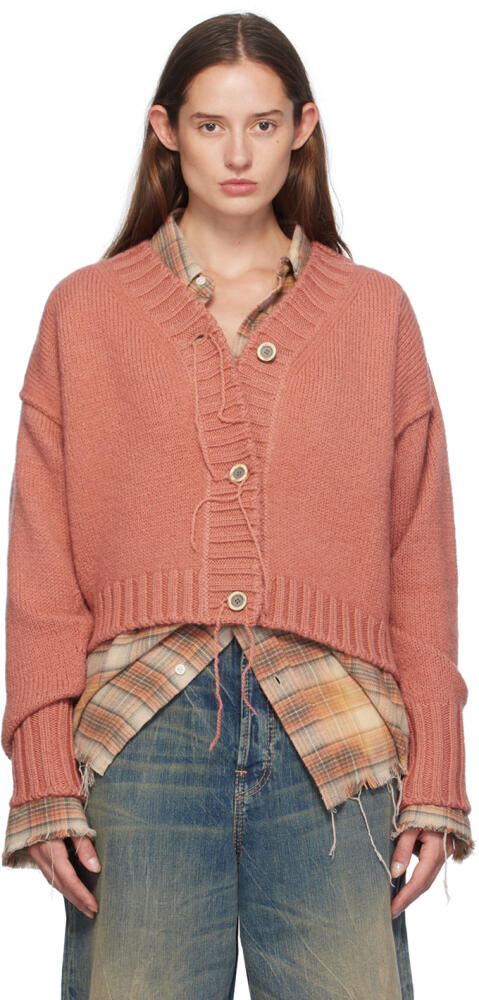 Acne Studios Pink Wool Cardigan Cover