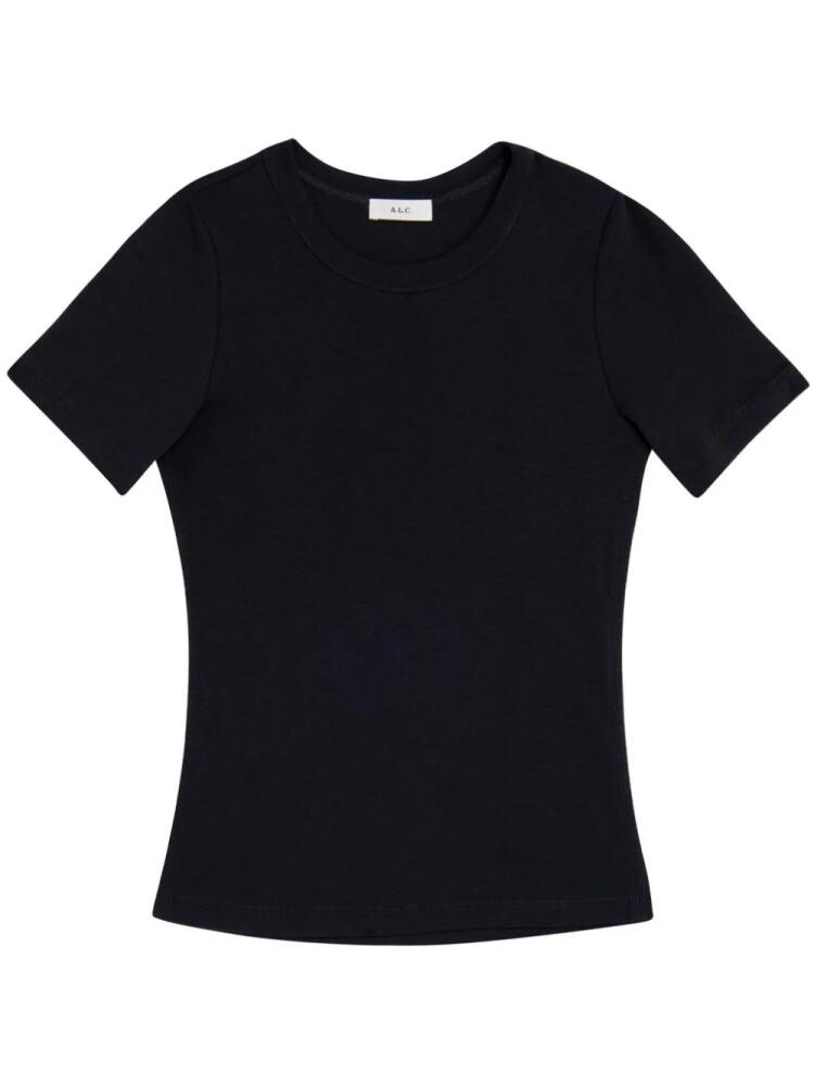 A.L.C. Paloma ribbed cotton T-shirt - Black Cover