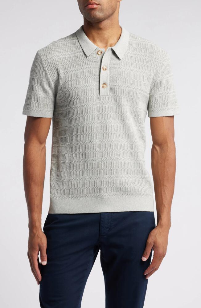 Rails Nathan Cotton Blend Polo Sweater in Concrete Melange Cover