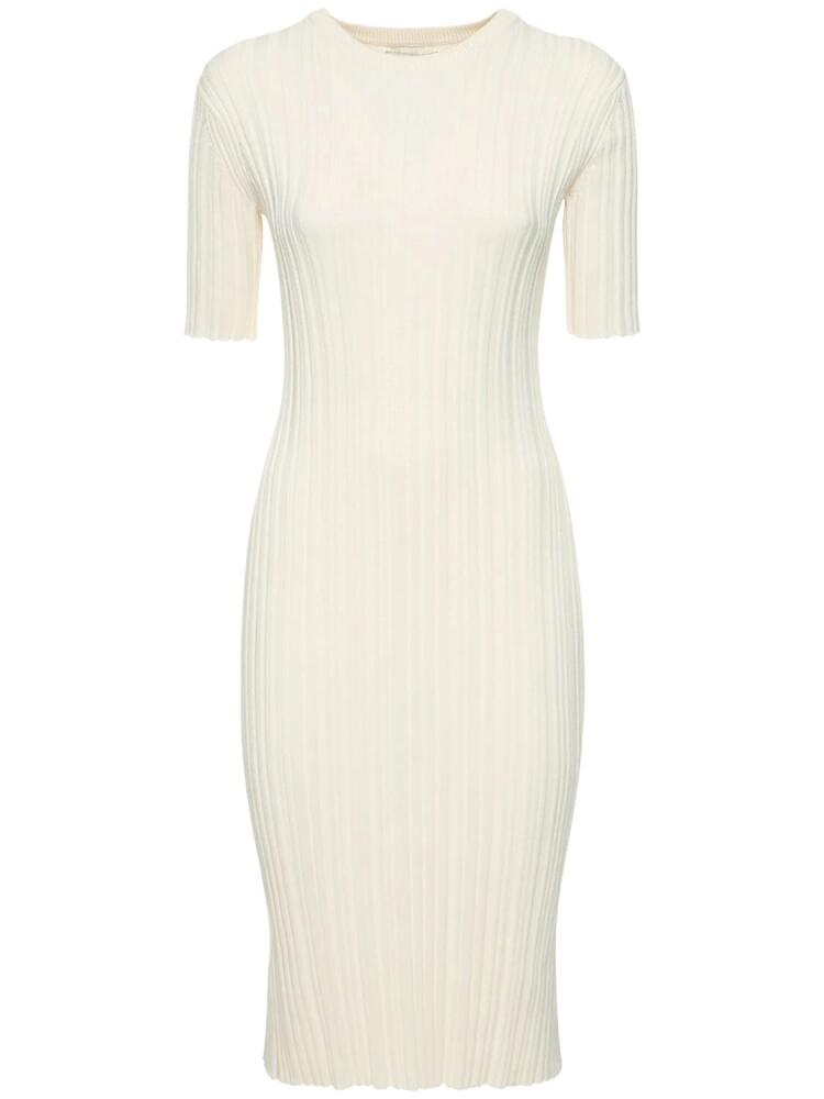 LOULOU STUDIO Elea Ribbed Silk Blend Midi Dress Cover