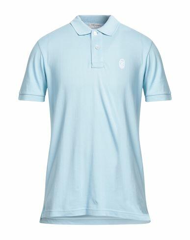 Trussardi Collection Man Polo shirt Sky blue Cotton Cover