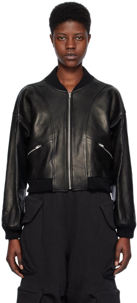 YMC Black Tenor Leather Jacket Cover