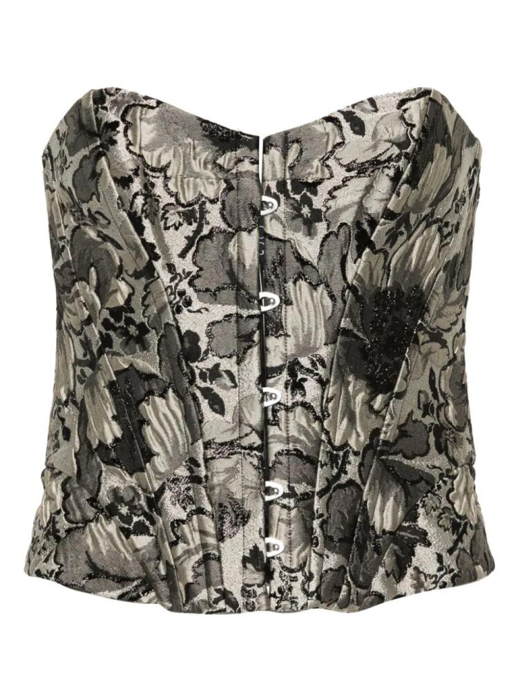 Carine Gilson floral-brocade corset - Neutrals Cover