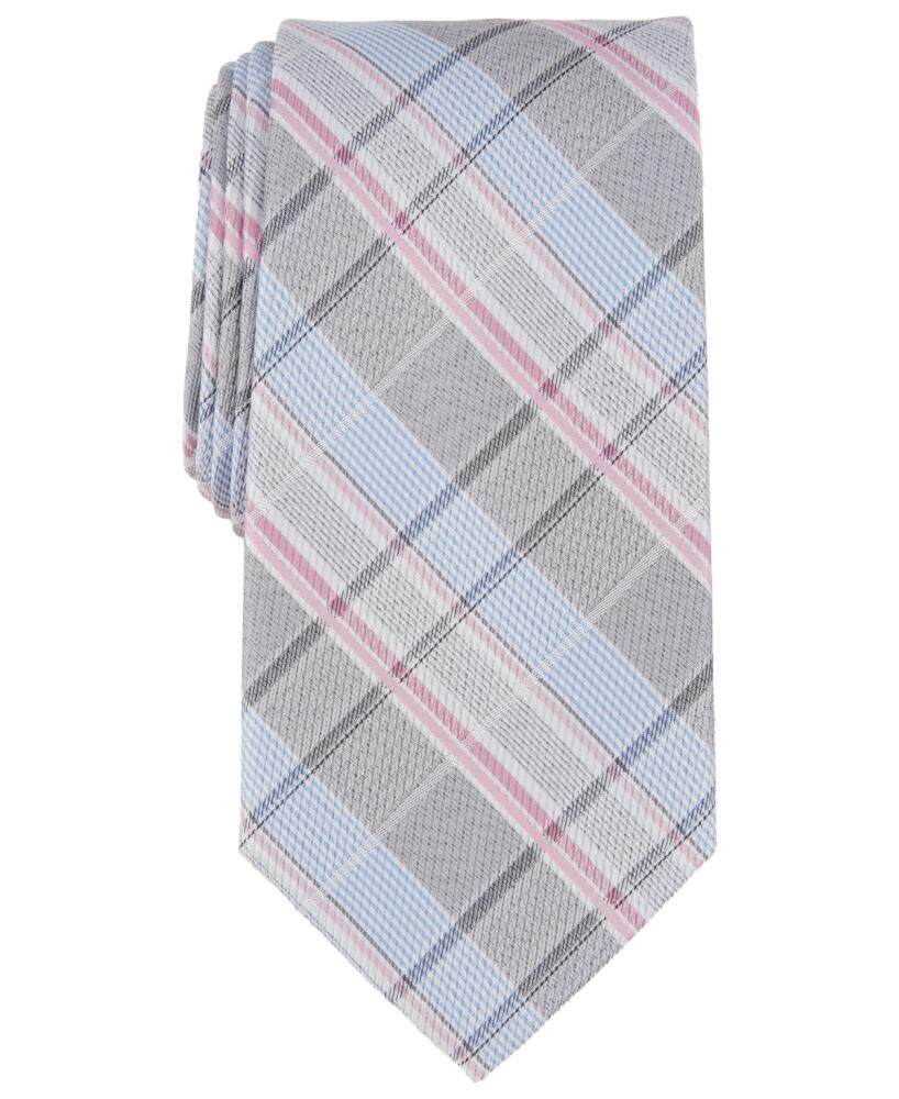 Michael Kors Men's Sutton Plaid Tie - Silver Cover