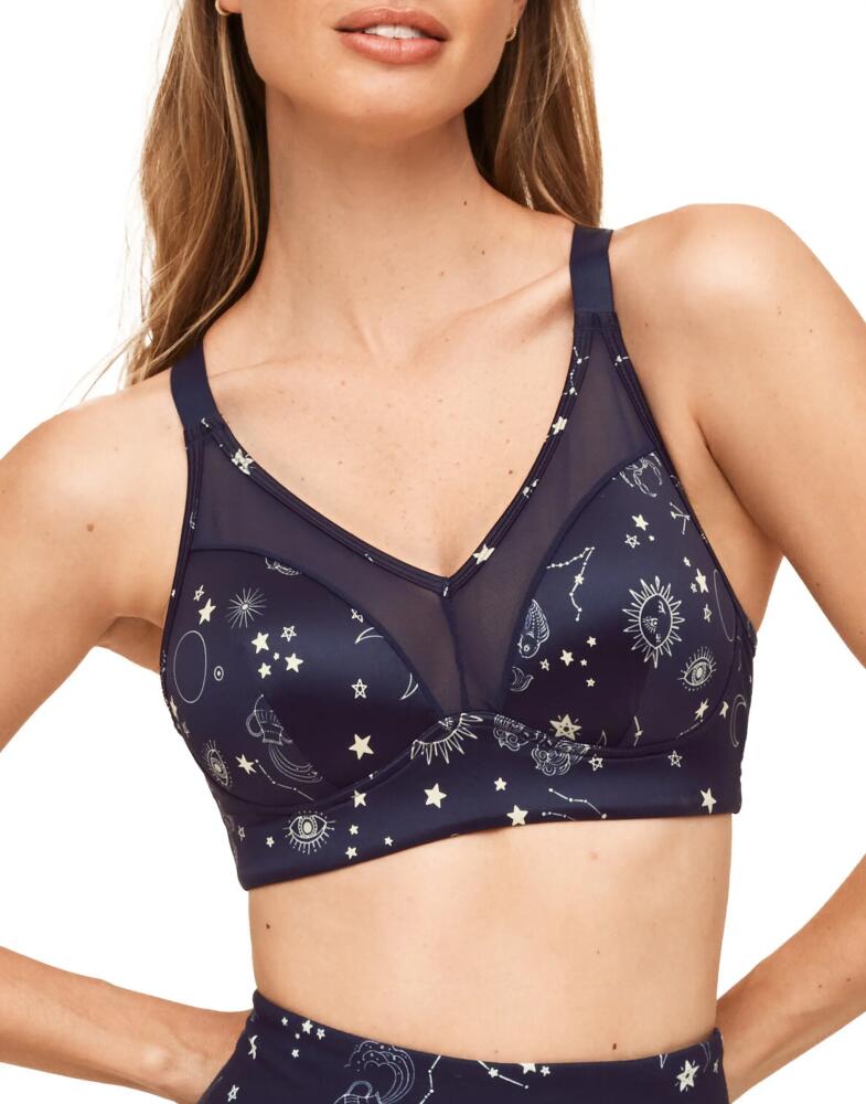 Adore Me Ariza Medium-Impact Sports Bra in Novelty Blue Cover