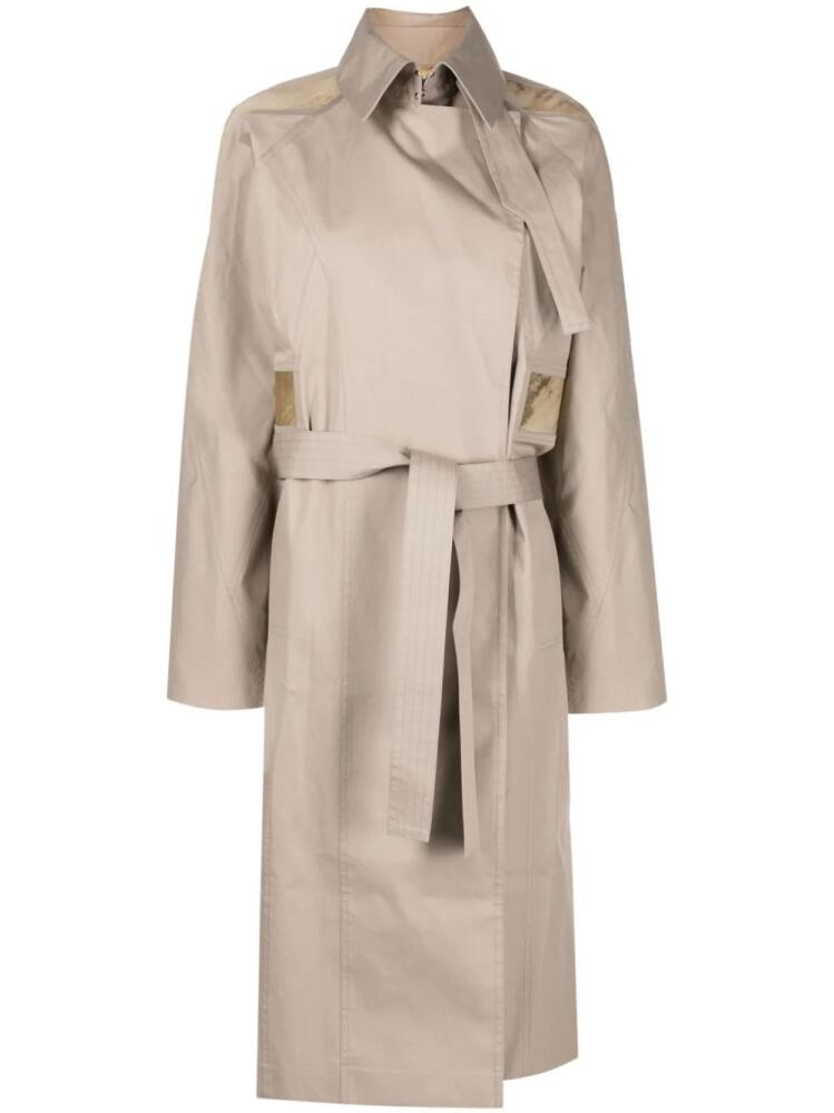 Boyarovskaya layered belted trench coat - Brown Cover