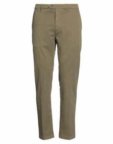 Tela Genova Man Pants Military green Cotton, Elastane Cover