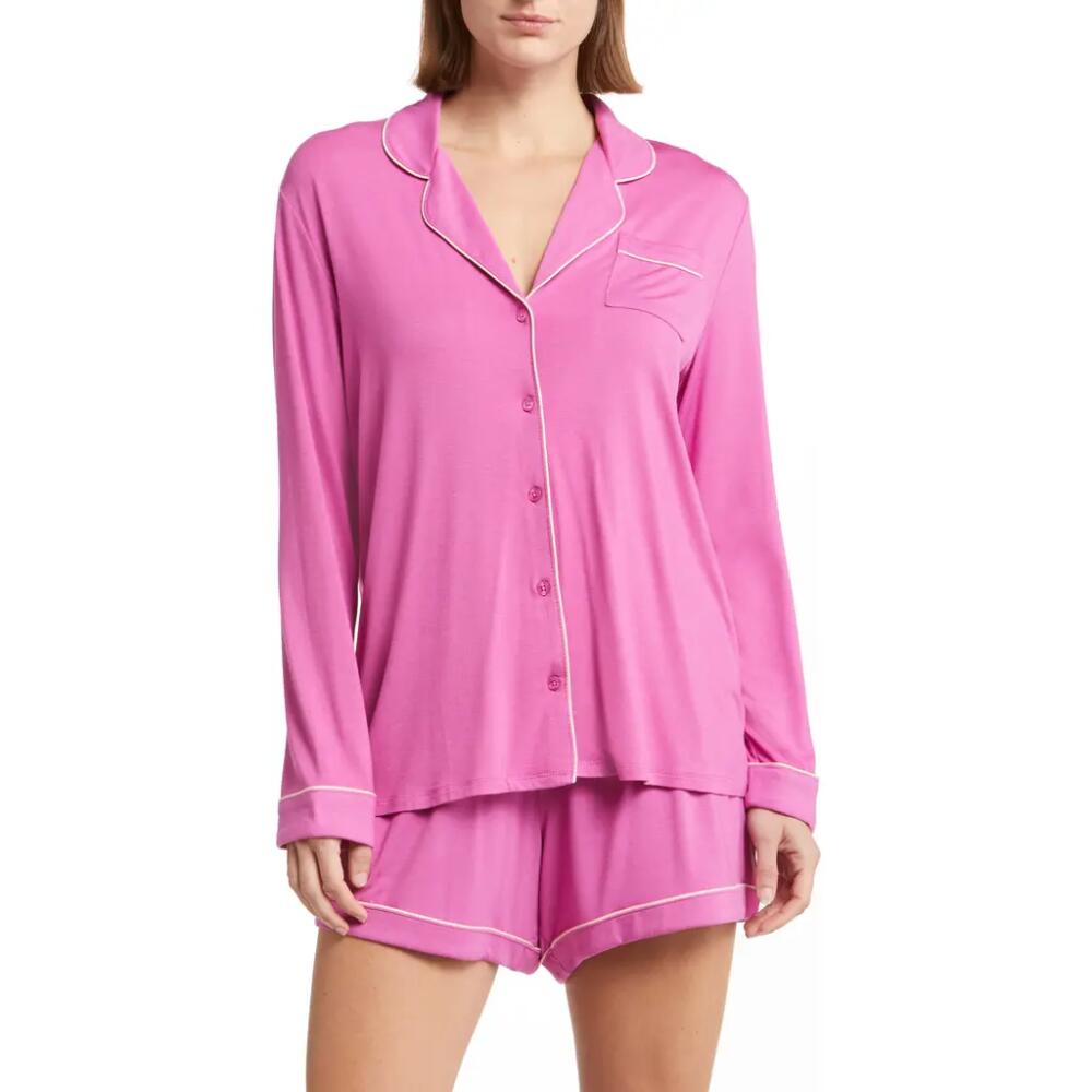 Nordstrom Moonlight Eco Long Sleeve Short Pajamas in Purple Orchid Cover