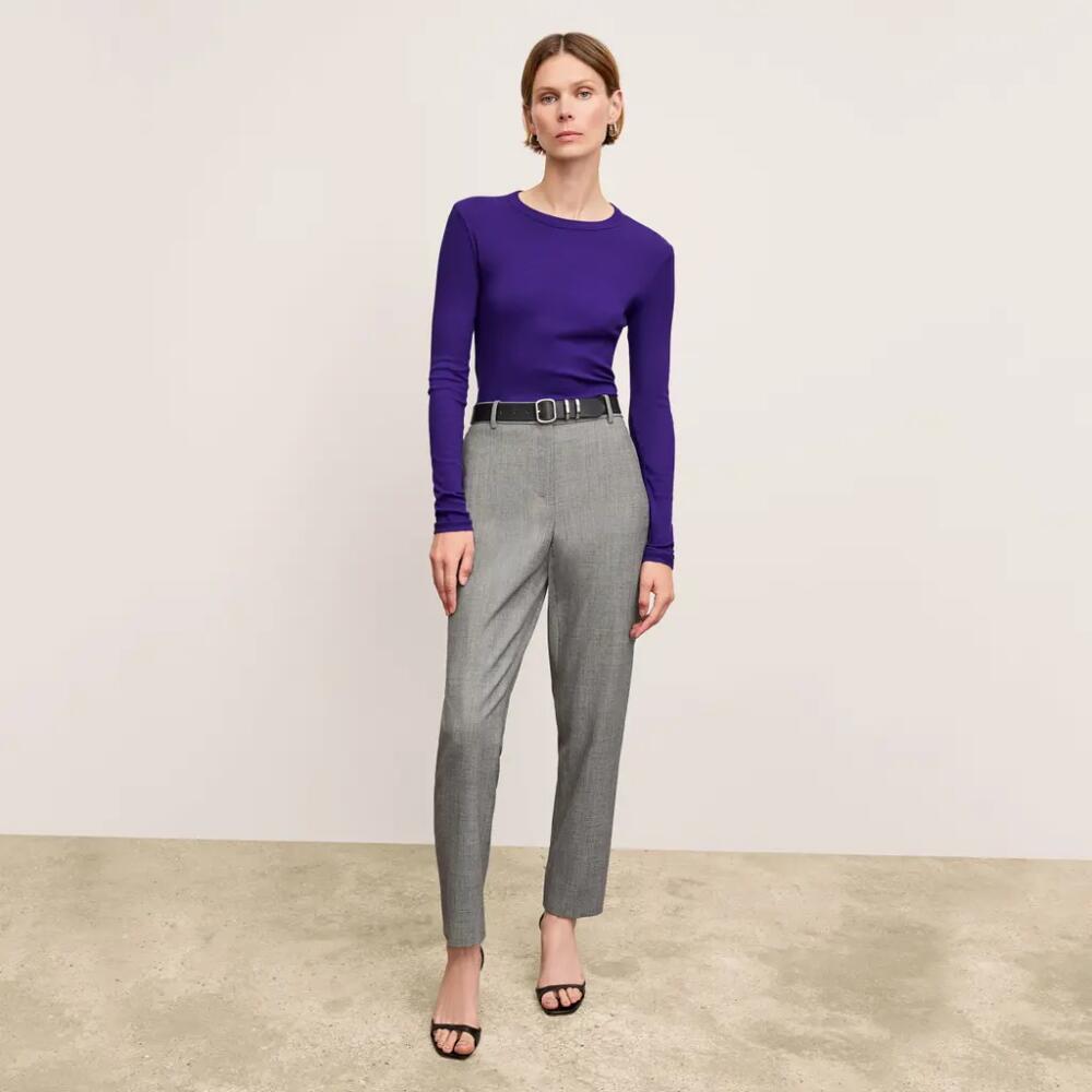 M.M.LaFleur Malley Top - Organic Ribbed Pima Cotton in Ube Cover