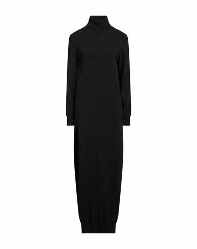 Semicouture Woman Maxi dress Steel grey Virgin Wool, Cashmere Cover