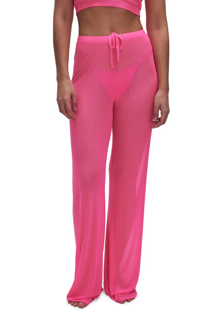 Good American Mesh Cover-Up Pants in Knockoutpink001 Cover