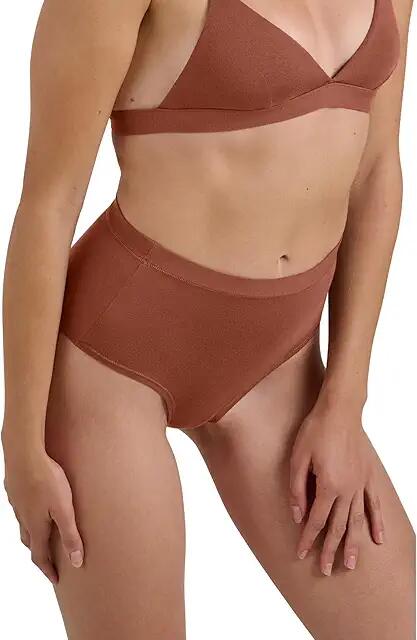 MeUndies Feel Free High Waisted Cheeky (Cedar Wood) Women's Lingerie Cover