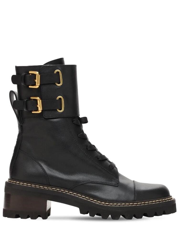 SEE BY CHLOÉ 40mm Mallory Leather Ankle Boots Cover