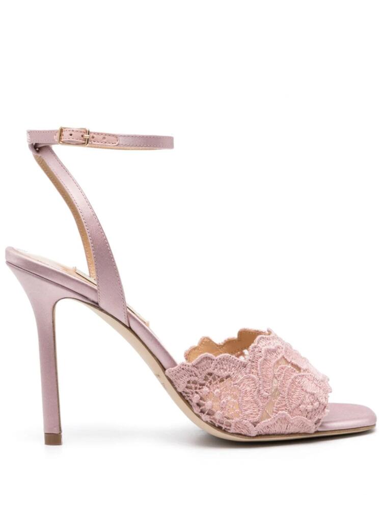 Arteana floral-lace strap 105mm sandals - Pink Cover