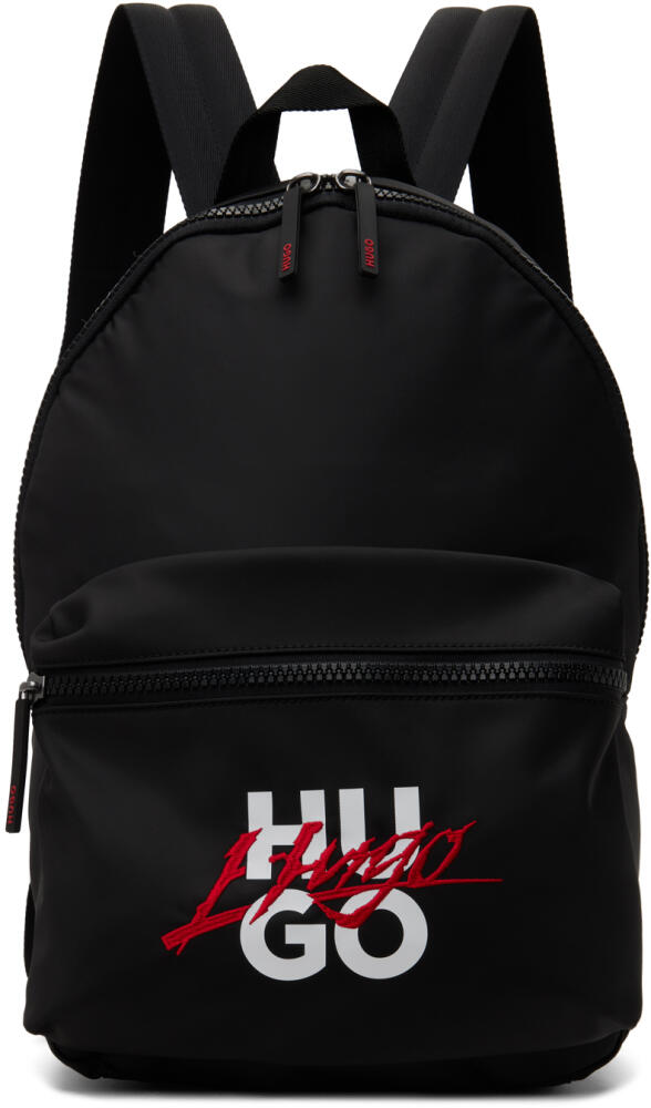 Hugo Black Handwritten 2.0 Backpack Cover