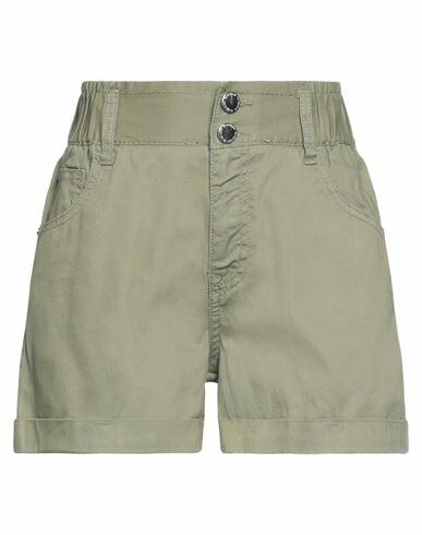 Yes Zee By Essenza Woman Shorts & Bermuda Shorts Military green Cotton, Elastane Cover