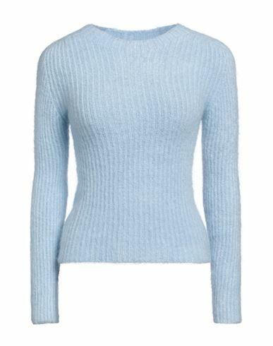 Motel Woman Sweater Sky blue Acrylic, Polyamide, Mohair wool, Elastane Cover