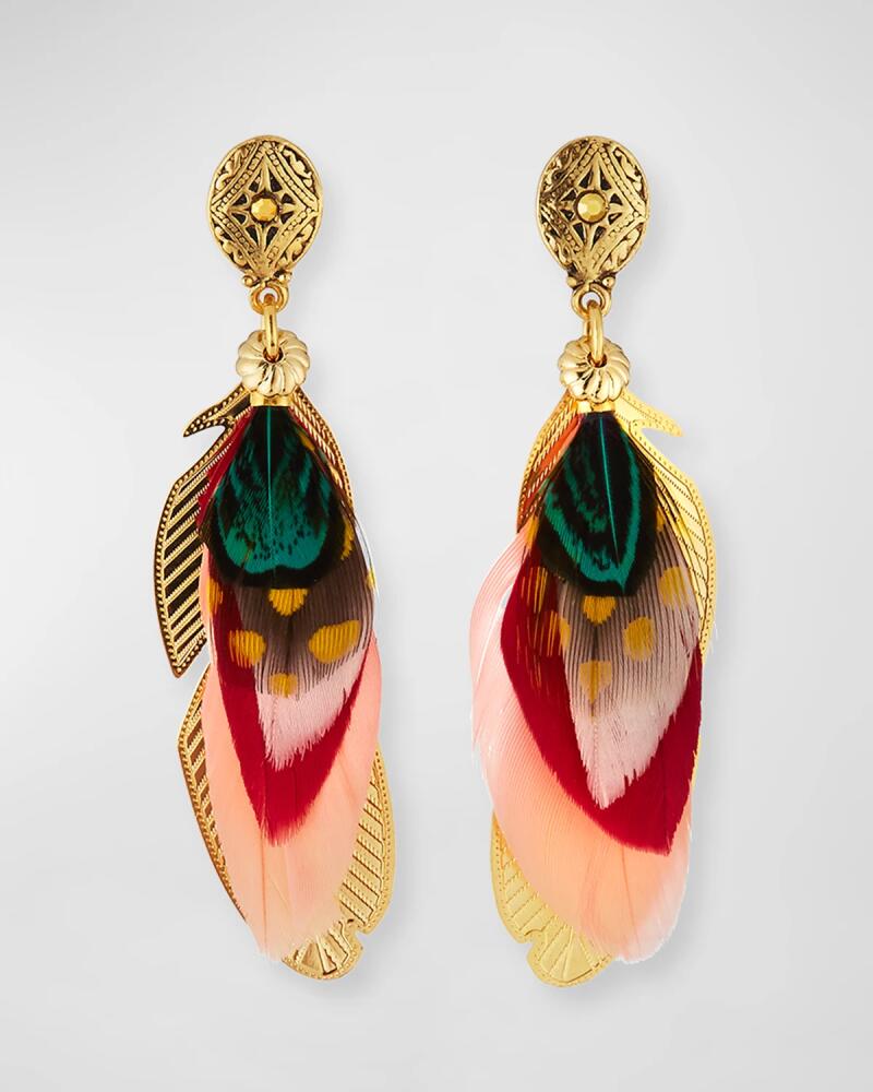 Gas Bijoux Sao Feather Drop Earrings Cover