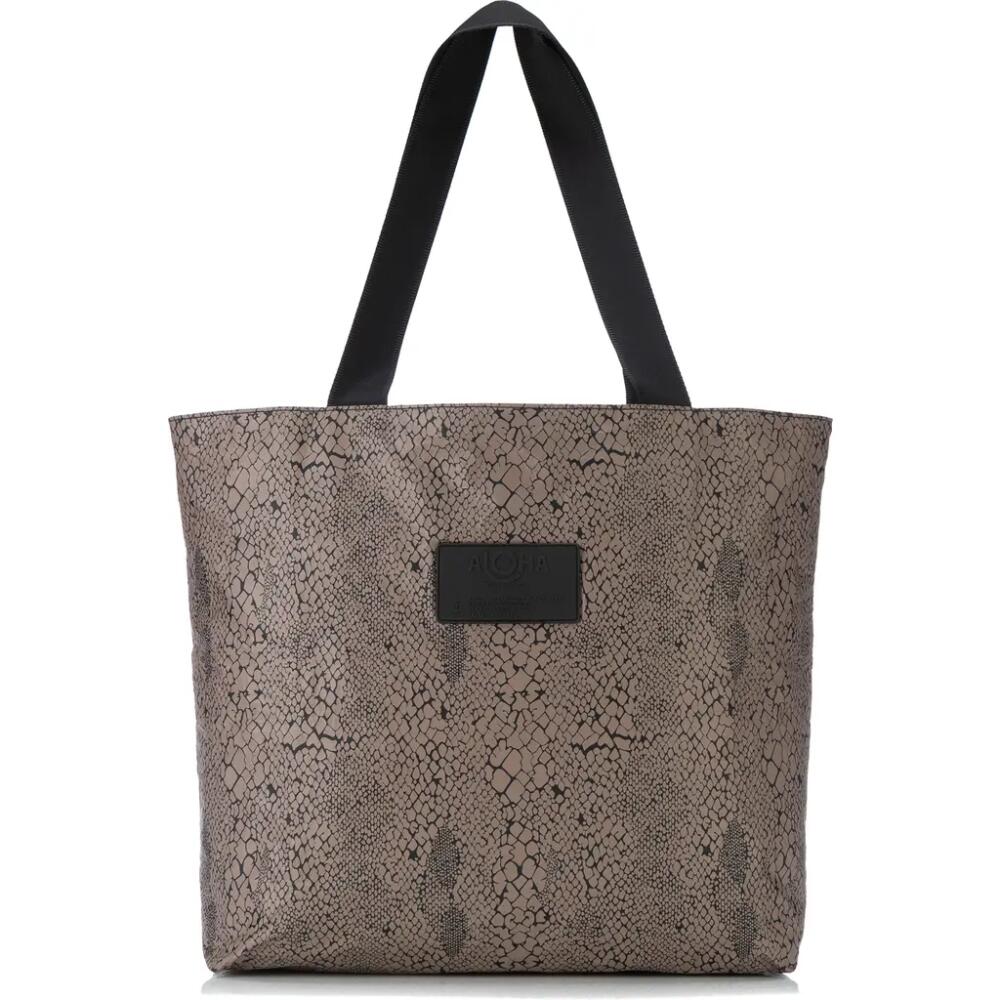 Aloha Collection Python Day Tripper Water Resistant Tyvek® Tote in Espresso/Black Cover