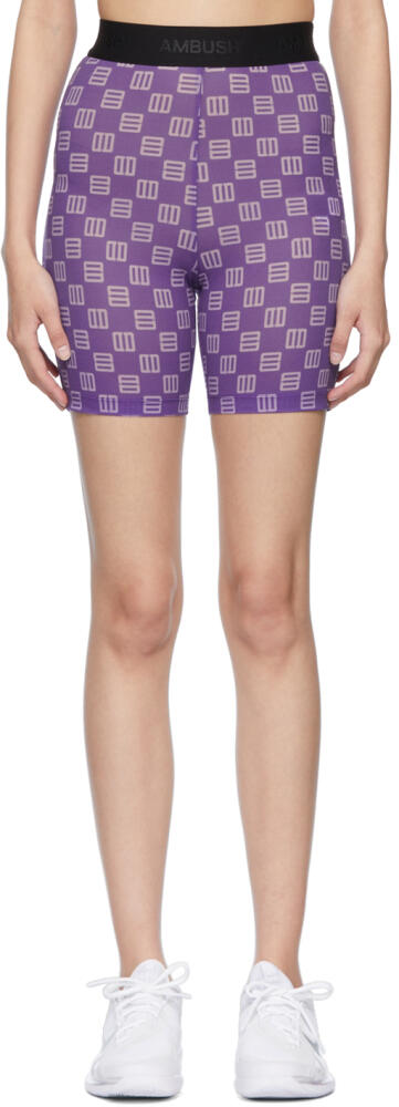 AMBUSH Purple Nylon Sport Shorts Cover